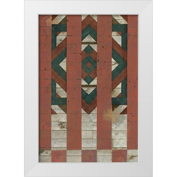 Vision Studio 17x24 White Modern Wood Framed Museum Art Print Titled - American Quilt F