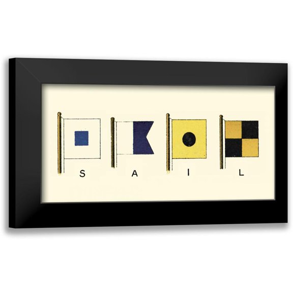 Vision Studio 18x11 Black Modern Framed Museum Art Print Titled - Sail