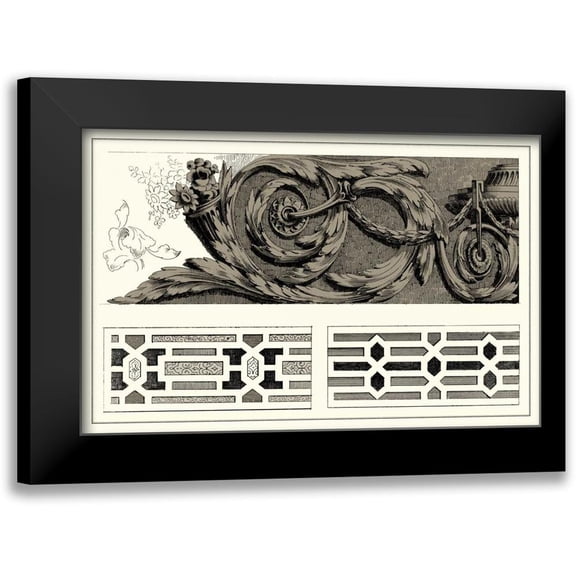 Vision Studio 18x13 Black Modern Framed Museum Art Print Titled - Baroque Details IV