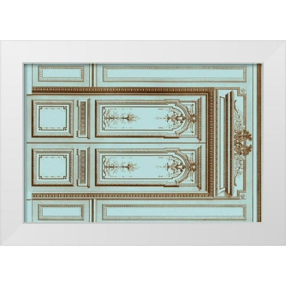 Vision Studio 18x13 White Modern Wood Framed Museum Art Print Titled - French Salon Doors I