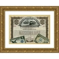 thumbnail image 1 of Vision Studio 18x14 Gold Ornate Wood Framed with Double Matting Museum Art Print Titled - Antique Stock Certificate I, 1 of 4