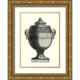 thumbnail image 1 of Vision Studio 18x24 Gold Ornate Wood Framed with Double Matting Museum Art Print Titled - Mini BW Empire Urn II - ZHC, 1 of 4