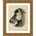 thumbnail image 1 of Vision Studio 19x24 Gold Ornate Wood Framed with Double Matting Museum Art Print Titled - Equestrian Portrait III, 1 of 4