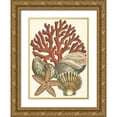 thumbnail image 1 of Vision Studio 19x24 Gold Ornate Wood Framed with Double Matting Museum Art Print Titled - Small Coral Medley I, 1 of 4