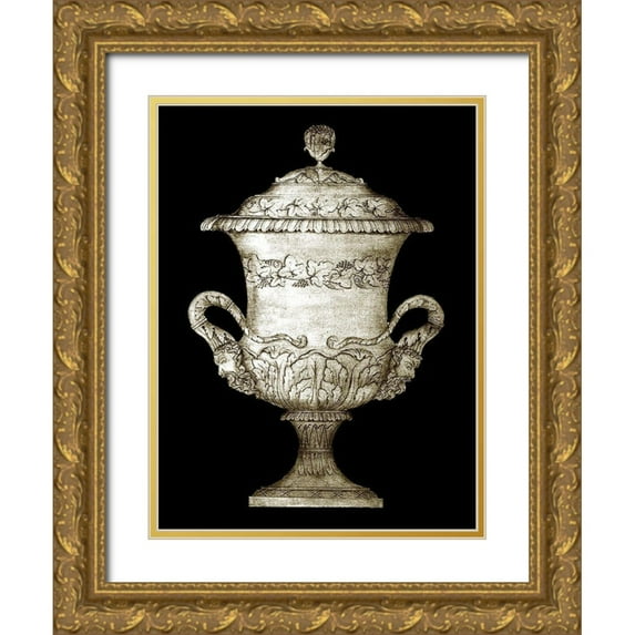 Vision Studio 19x24 Gold Ornate Wood Framed with Double Matting Museum Art Print Titled - Small Garden Antiquities IV (AH)