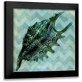 thumbnail image 1 of Vision Studio 20x20 Black Modern Framed Museum Art Print Titled - Chevron Shell VII, 1 of 5
