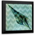 thumbnail image 1 of Vision Studio 20x20 Black Modern Framed Museum Art Print Titled - Chevron Shell V, 1 of 5