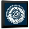 thumbnail image 1 of Vision Studio 20x20 Black Modern Framed Museum Art Print Titled - Classic Medallion on Navy IV, 1 of 5