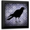 thumbnail image 1 of Vision Studio 20x20 Black Modern Framed Museum Art Print Titled - Crow and Damask, 1 of 5