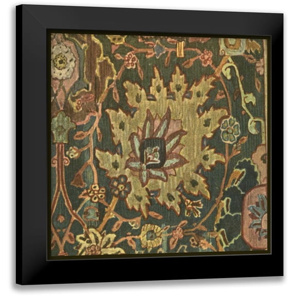 Vision Studio 20x20 Black Modern Framed Museum Art Print Titled - Persian Carpet I