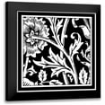thumbnail image 1 of Vision Studio 20x20 Black Modern Framed Museum Art Print Titled - Printed Graphic Floral Motif IV, 1 of 5