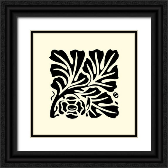 Vision Studio 20x20 Black Ornate Wood Framed with Double Matting Museum Art Print Titled - BandW Graphic Beauty III