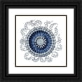 thumbnail image 1 of Vision Studio 20x20 Black Ornate Wood Framed with Double Matting Museum Art Print Titled - Navy Ocean Gems III, 1 of 4