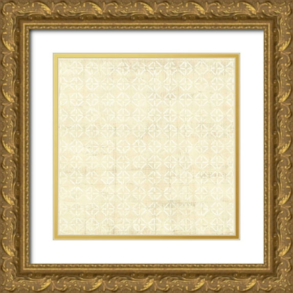 Vision Studio 20x20 Gold Ornate Wood Framed with Double Matting Museum Art Print Titled - Ethnic Motif IV