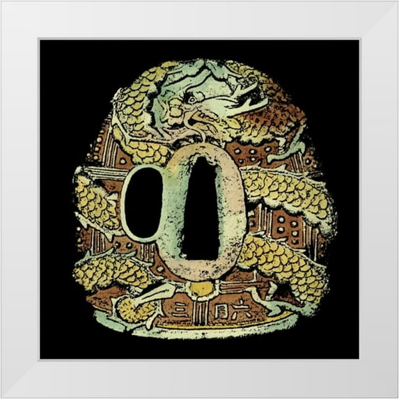 Vision Studio 20x20 White Modern Wood Framed Museum Art Print Titled - Asian Medallion II