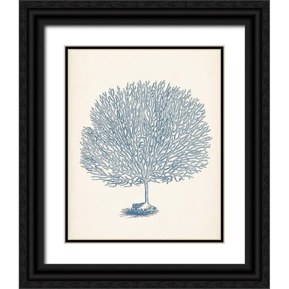 Vision Studio 20x24 Black Ornate Wood Framed with Double Matting Museum Art Print Titled - Antique Coral Collection I