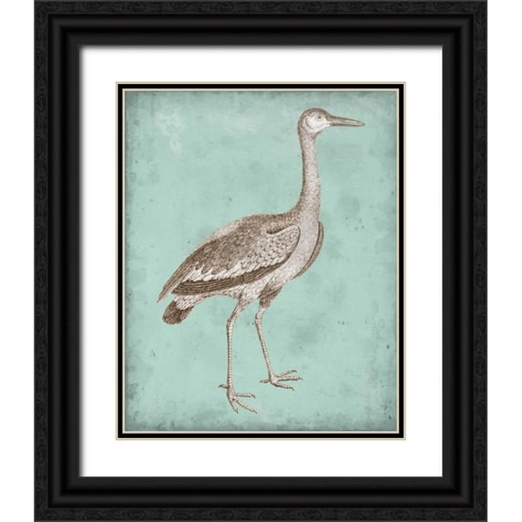 Vision Studio 20x24 Black Ornate Wood Framed with Double Matting Museum Art Print Titled - Sepia and Spa Heron I