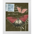 thumbnail image 1 of Vision Studio 20x24 White Modern Wood Framed Museum Art Print Titled - Le Papillon Script II, 1 of 4
