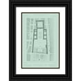 thumbnail image 1 of Vision Studio 23x32 Black Ornate Wood Framed with Double Matting Museum Art Print Titled - Mint and Slate Garden Plan I, 1 of 4