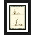 thumbnail image 1 of Vision Studio 23x32 Black Ornate Wood Framed with Double Matting Museum Art Print Titled - Ship Schematics I, 1 of 4