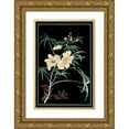 thumbnail image 1 of Vision Studio 23x32 Gold Ornate Wood Framed with Double Matting Museum Art Print Titled - Midnight Floral II, 1 of 4