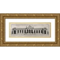 thumbnail image 1 of Vision Studio 24x11 Gold Ornate Wood Framed with Double Matting Museum Art Print Titled - Elevation De La Facade II, 1 of 4