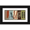 thumbnail image 1 of Vision Studio 24x13 Black Ornate Wood Framed with Double Matting Museum Art Print Titled - Laugh Panel, 1 of 4
