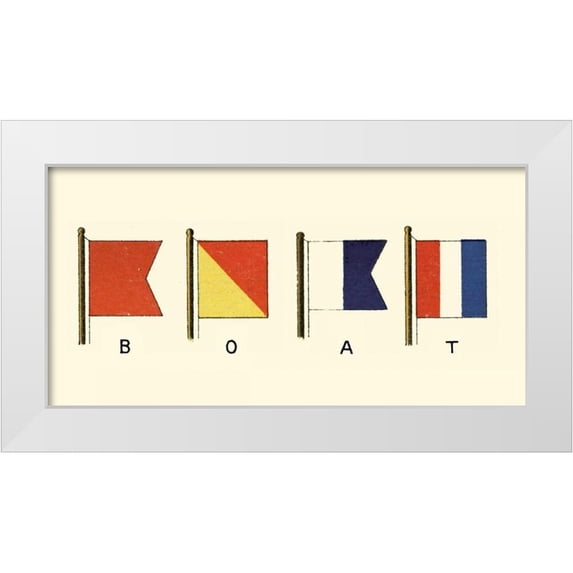 Vision Studio 24x14 White Modern Wood Framed Museum Art Print Titled - Boat