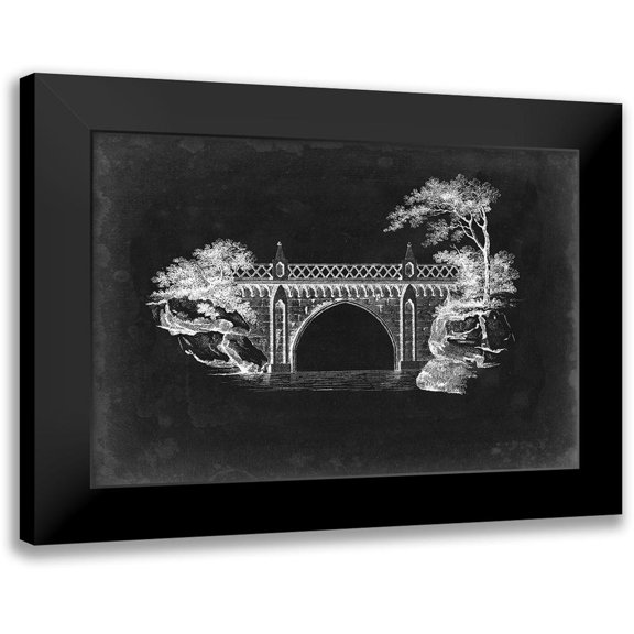 Vision Studio 24x17 Black Modern Framed Museum Art Print Titled - Bridge Schematic I
