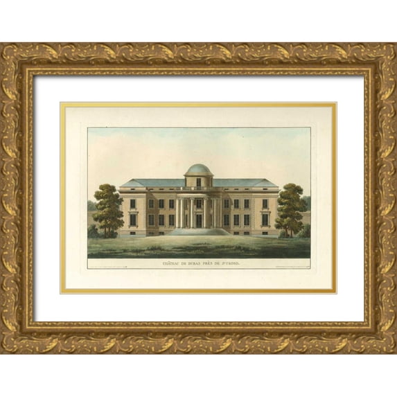 Vision Studio 24x18 Gold Ornate Wood Framed with Double Matting Museum Art Print Titled - Architectural Rendering VI