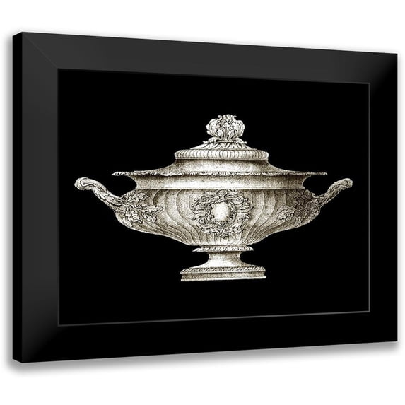 Vision Studio 24x19 Black Modern Framed Museum Art Print Titled - Small Garden Antiquities II (AH)