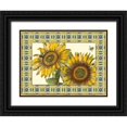 thumbnail image 1 of Vision Studio 24x19 Black Ornate Wood Framed with Double Matting Museum Art Print Titled - Classical Sunflower II, 1 of 4