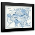 thumbnail image 1 of Vision Studio 24x20 Black Modern Framed Museum Art Print Titled - Asia in Shades of Blue, 1 of 5