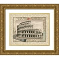 thumbnail image 1 of Vision Studio 24x20 Gold Ornate Wood Framed with Double Matting Museum Art Print Titled - Colosseum, 1 of 4
