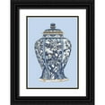 thumbnail image 1 of Vision Studio 24x32 Black Ornate Wood Framed with Double Matting Museum Art Print Titled - Custom Blue - White Porcelain Vase I, 1 of 4