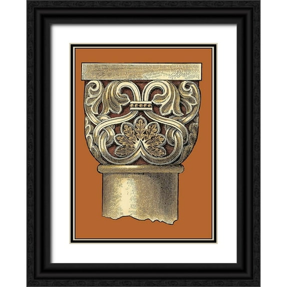 Vision Studio 24x32 Black Ornate Wood Framed with Double Matting Museum Art Print Titled - Graphic Capital II