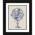thumbnail image 1 of Vision Studio 25x32 Black Ornate Wood Framed with Double Matting Museum Art Print Titled - Armillary Sphere on Linen I, 1 of 4