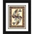 thumbnail image 1 of Vision Studio 25x32 Black Ornate Wood Framed with Double Matting Museum Art Print Titled - Harlequin Cards III, 1 of 4