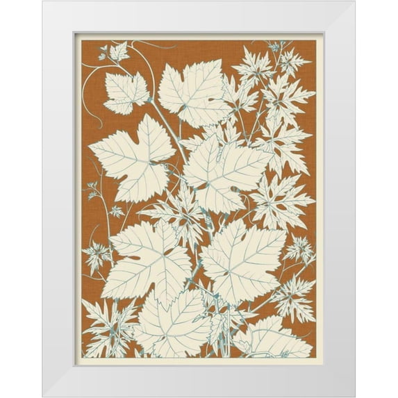 Vision Studio 25x32 White Modern Wood Framed Museum Art Print Titled - Leaves from Nature III