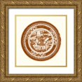 thumbnail image 1 of Vision Studio 26x26 Gold Ornate Wood Framed with Double Matting Museum Art Print Titled - Pagoda Earthenware II, 1 of 4