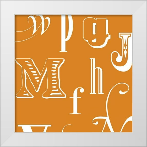 Vision Studio 26x26 White Modern Wood Framed Museum Art Print Titled - Fun With Letters II