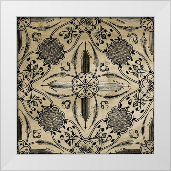 Vision Studio 26x26 White Modern Wood Framed Museum Art Print Titled - Intricate Detail I