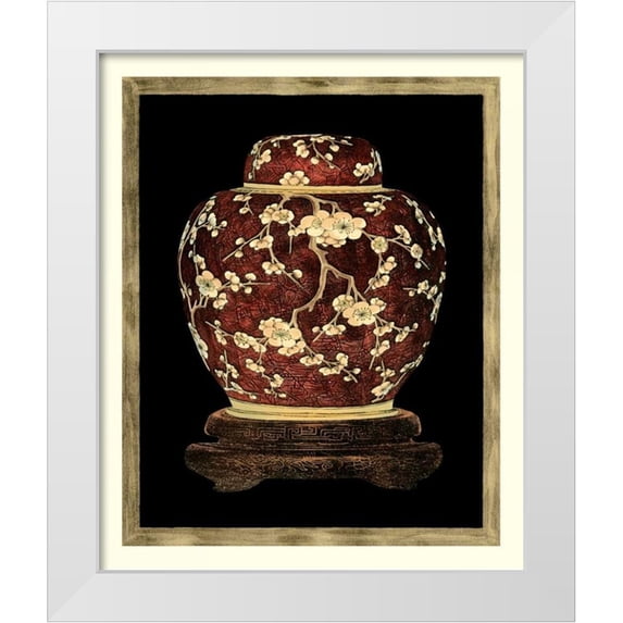 Vision Studio 26x31 White Modern Wood Framed Museum Art Print Titled - Ginger Jar II