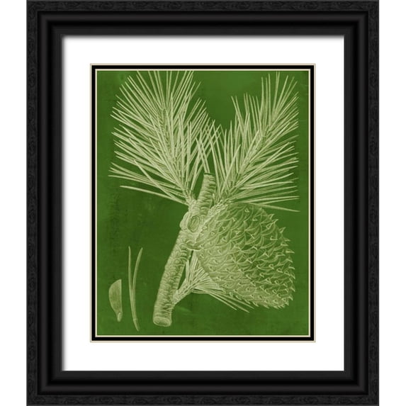 Vision Studio 26x32 Black Ornate Wood Framed with Double Matting Museum Art Print Titled - Modern Pine III