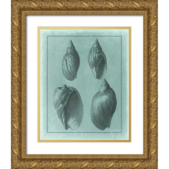 Vision Studio 26x32 Gold Ornate Wood Framed with Double Matting Museum Art Print Titled - Spa Shell Collection III