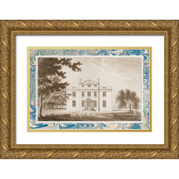 Vision Studio 32x23 Gold Ornate Wood Framed with Double Matting Museum Art Print Titled - Sepia Estates IV