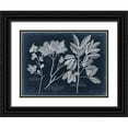 thumbnail image 1 of Vision Studio 32x25 Black Ornate Wood Framed with Double Matting Museum Art Print Titled - Foliage on Navy VI, 1 of 4