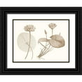 thumbnail image 1 of Vision Studio  32x25 Black Ornate Wood Framed with Double Matting Museum Art Print Titled - Sepia Water Lily II, 1 of 4
