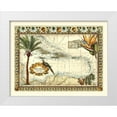thumbnail image 1 of Vision Studio 32x26 White Modern Wood Framed Museum Art Print Titled - Tropical Map of West Indies, 1 of 4