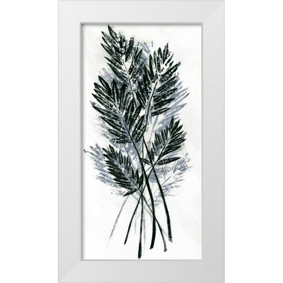 Vision Studio 9x14 White Modern Wood Framed Museum Art Print Titled - Palm Leaf Fresco I